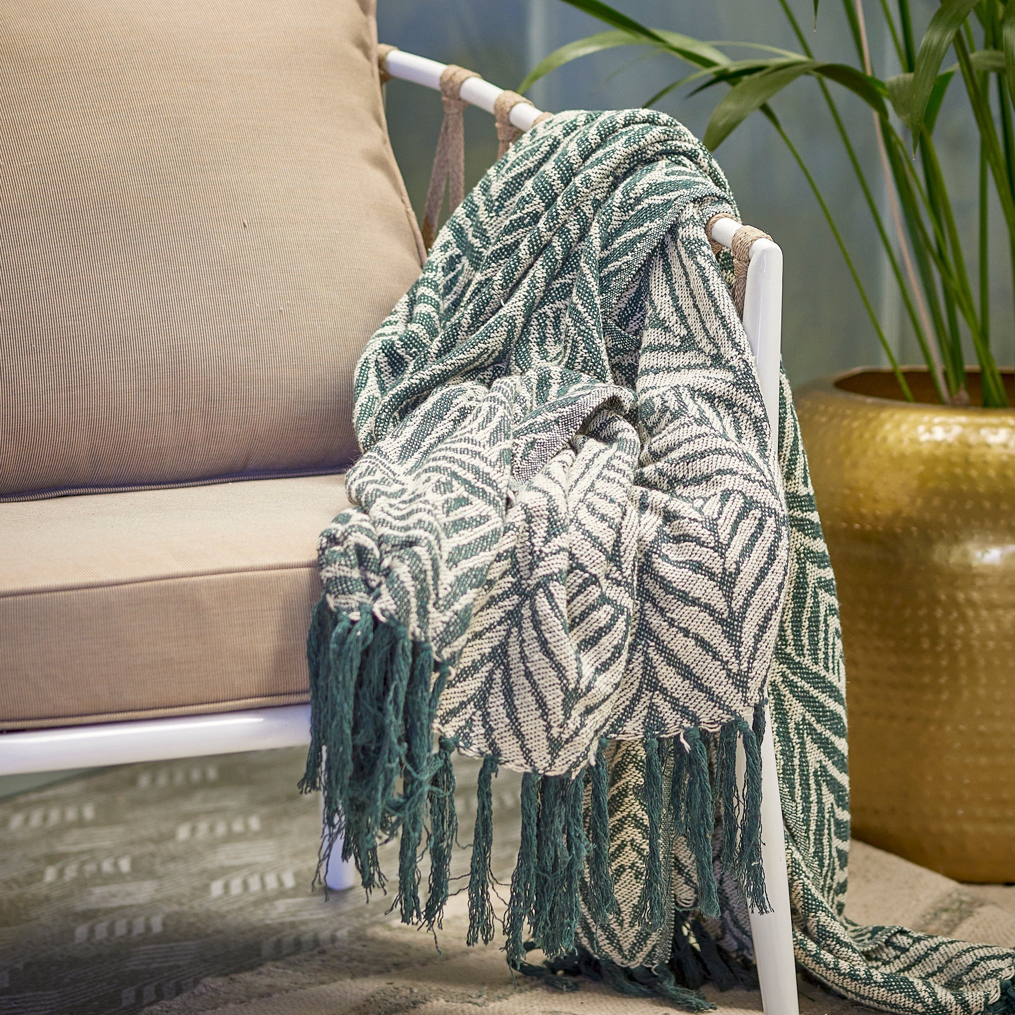 Ugento Throw - Green - Simply Rye