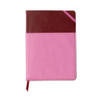 Vegan Leather Pocket Journal - Burgundy & Pink - Simply Rye