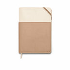 Vegan Leather Pocket Journal - Ivory & Taupe - Simply Rye