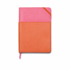 Vegan Leather Pocket Journal - Pink & Chilli Orange - Simply Rye