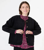Velour Boxy Jacket - Black - Simply Rye