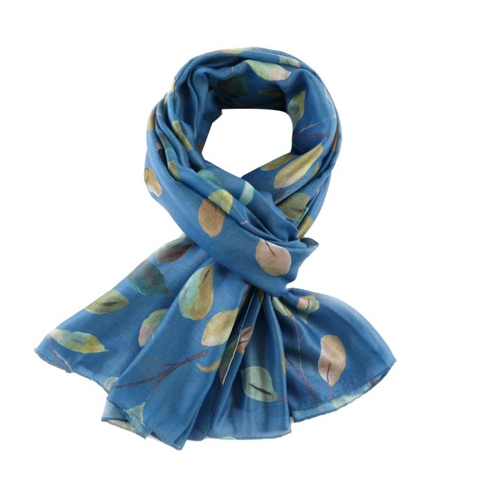 Watercolour Leaves Lightweight Scarf - Simply Rye