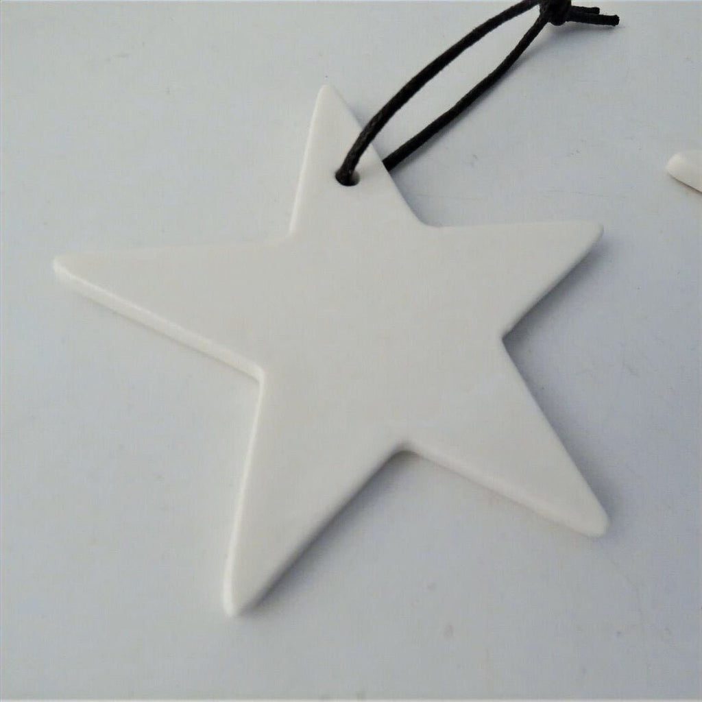 White Ceramic Star Christmas Decoration - Simply Rye
