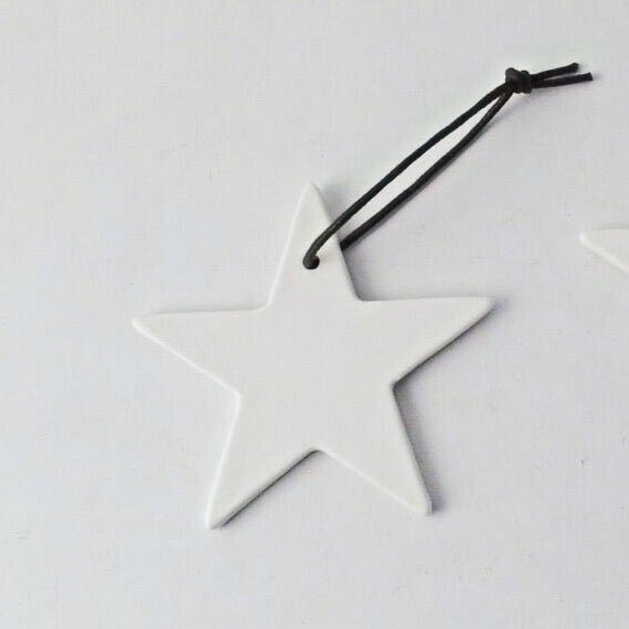 White Ceramic Star Christmas Decoration - Simply Rye