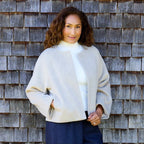Wool Blend Boxy Jacket - Stone - Simply Rye
