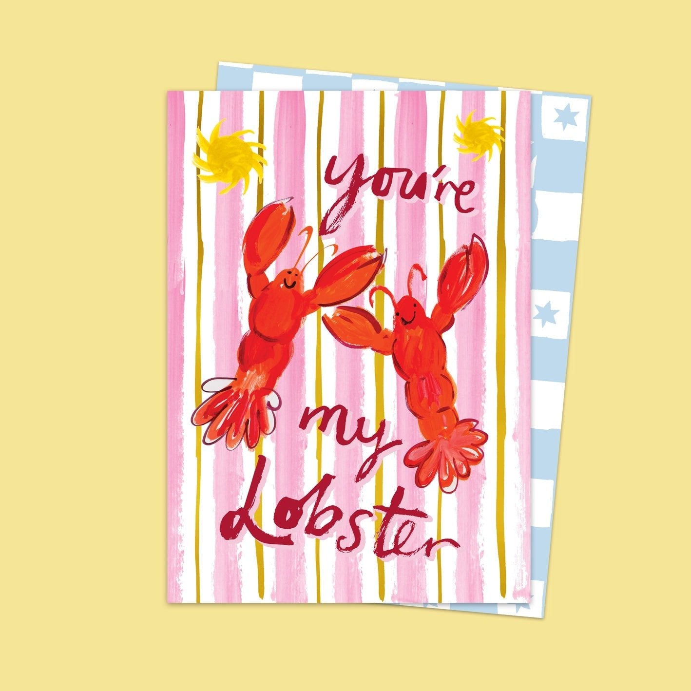 'You're My Lobster' Stripe Card - Simply Rye
